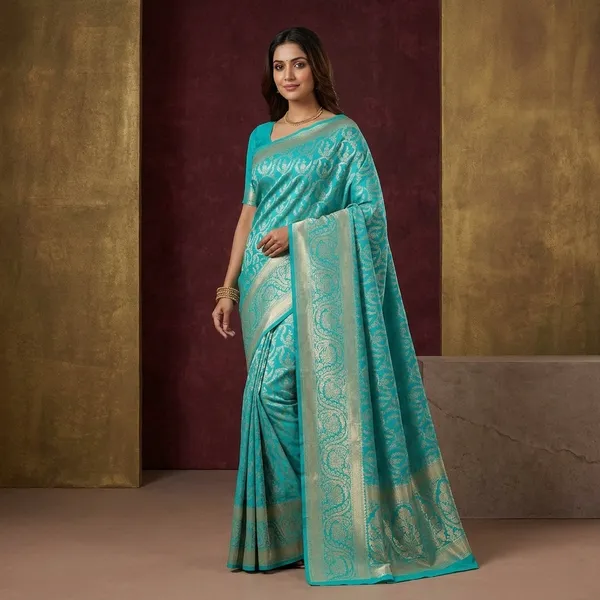 Turquoise_Blue_Kanjivaram_Pure_Silk_Saree
