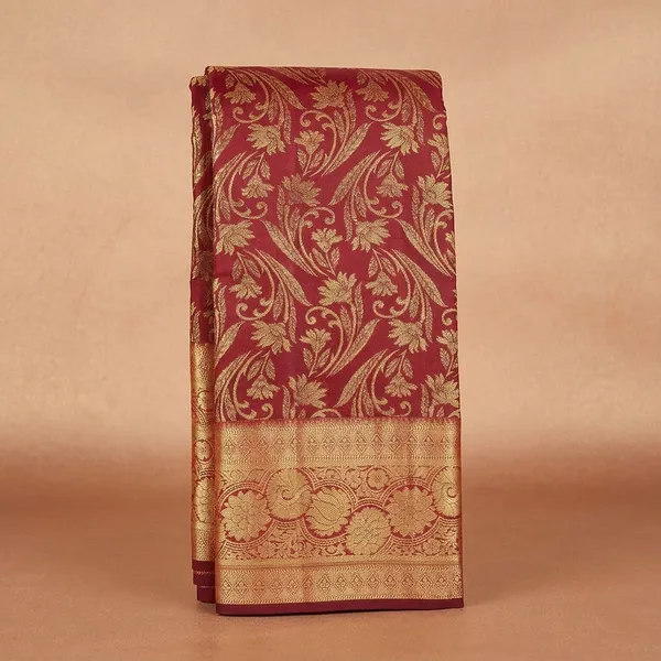 Maroon_Dharmavaram_Pure_Silk_Saree