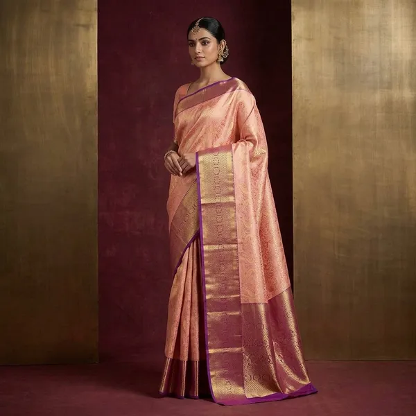 Pink_Kanjivaram_Pure_Silk_Saree