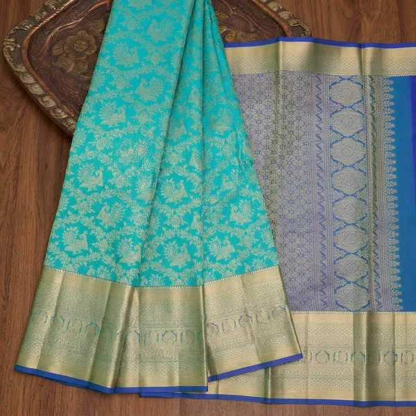 Turquoise_Blue_Kanjivaram_Pure_Silk_Saree