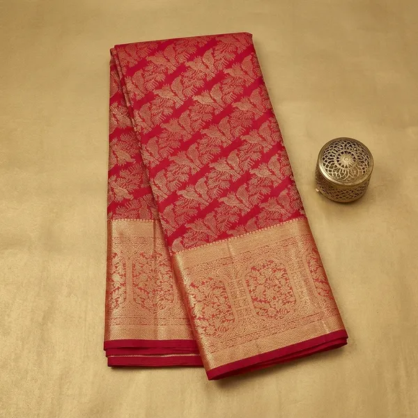 Maroon_Dharmavaram_Pure_Silk_Saree