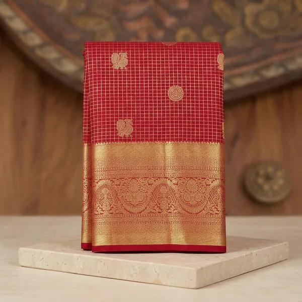 Maroon_Dharmavaram_Pure_Silk_Saree