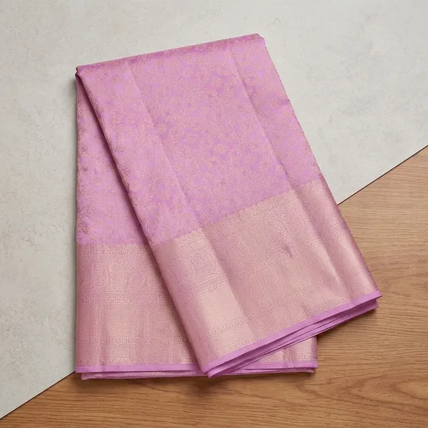 Light_Lavender_Silk_Jaal_Gold_Zariwork_Saree_With_Matching_Blouse_Piece