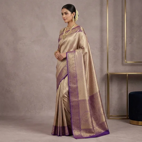 Purple_Dharmavaram_Pure_Silk_Saree