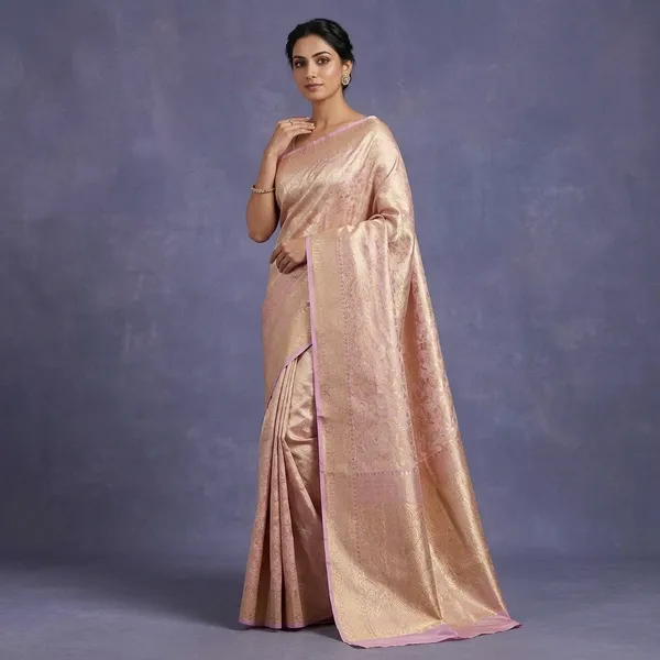 Lavender_Dharmavaram_Pure_Silk_Saree