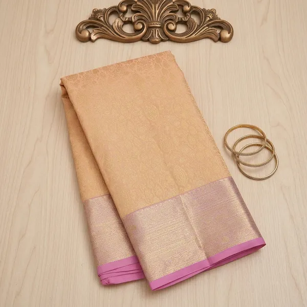 Peach_Dharmavaram_Art_Silk_Saree