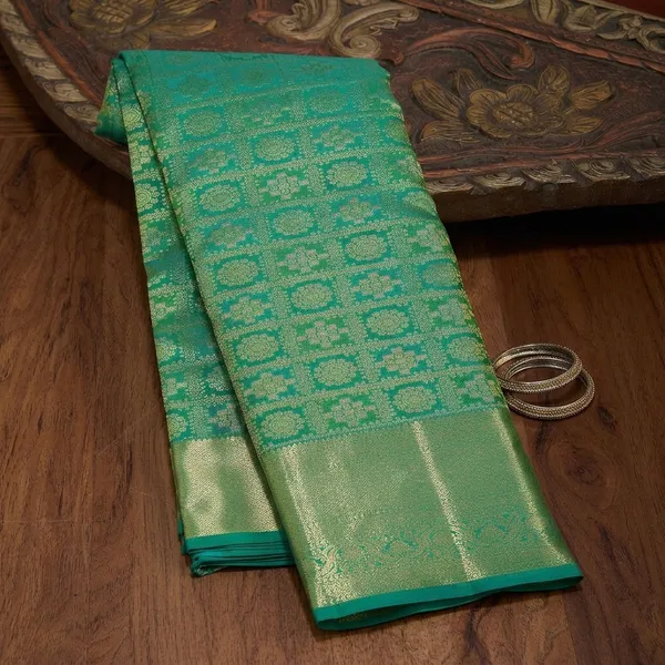 Green_Dharmavaram_Pure_Silk_Saree