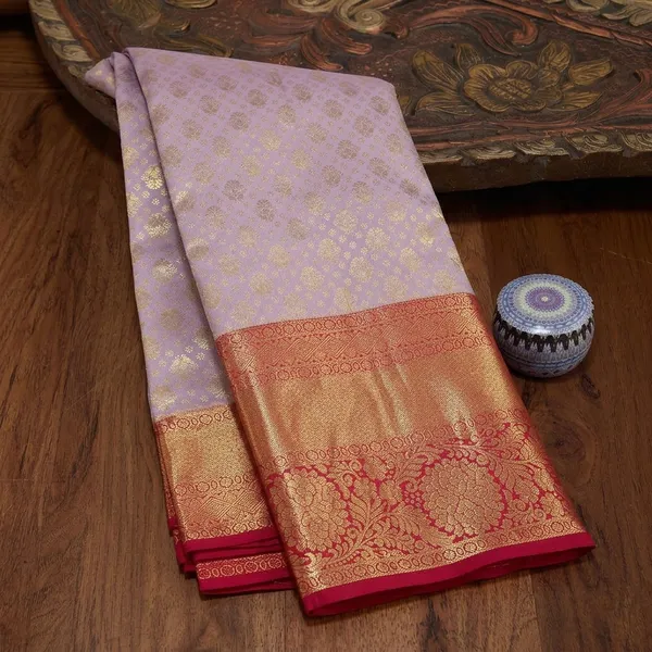 Lavender_Dharmavaram_Art_Silk_Saree