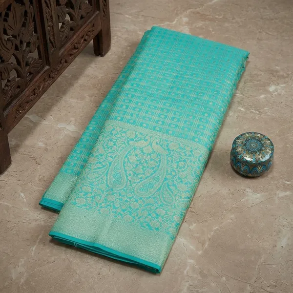 Sea_Green_Dharmavaram_Pure_Silk_Saree