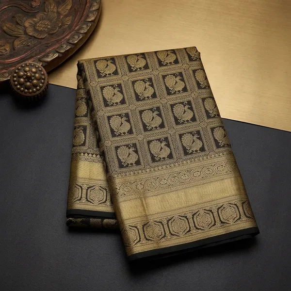 Black_Dharmavaram_Pure_Silk_Saree