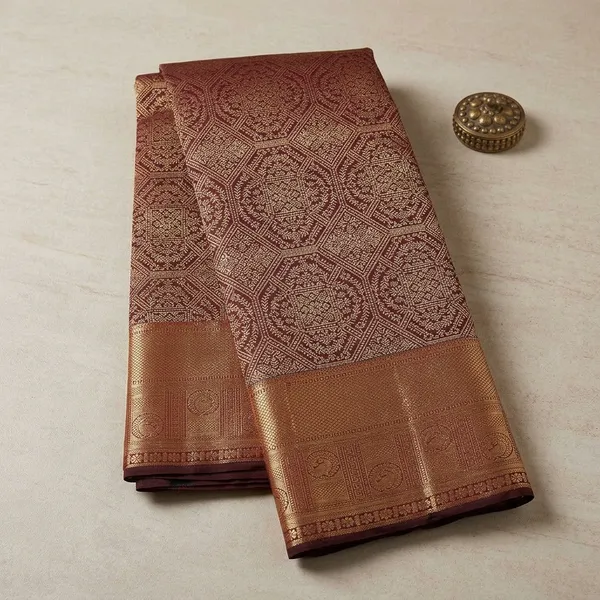 Maroon_Dharmavaram_Pure_Silk_Saree