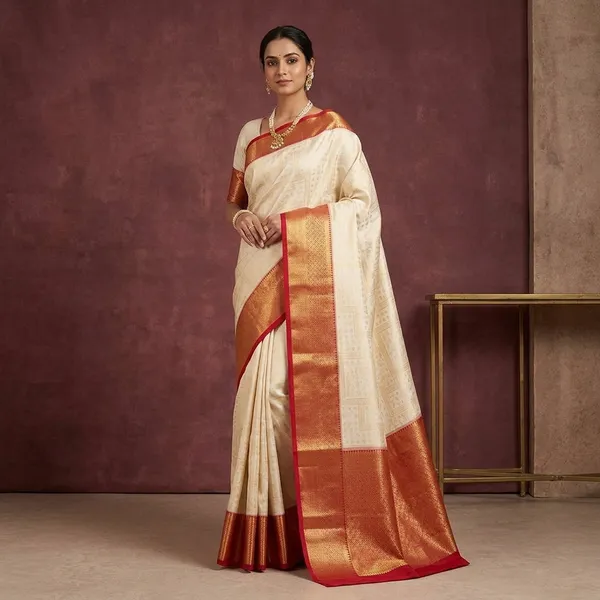 Off_White_Zariwork_Gold_Pure_Silk_Silk_Saree