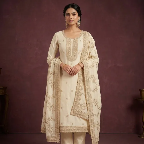 Off_White_Zariwork_Gold_Soft_Raw_Silk_Unstitched_Salwar_Suit