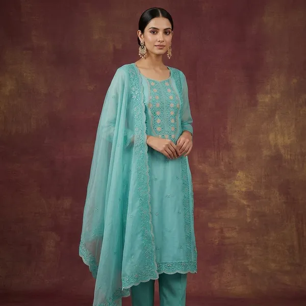 Sea_Green_Threadwork_Tissue_Unstitched_Salwar_Suit