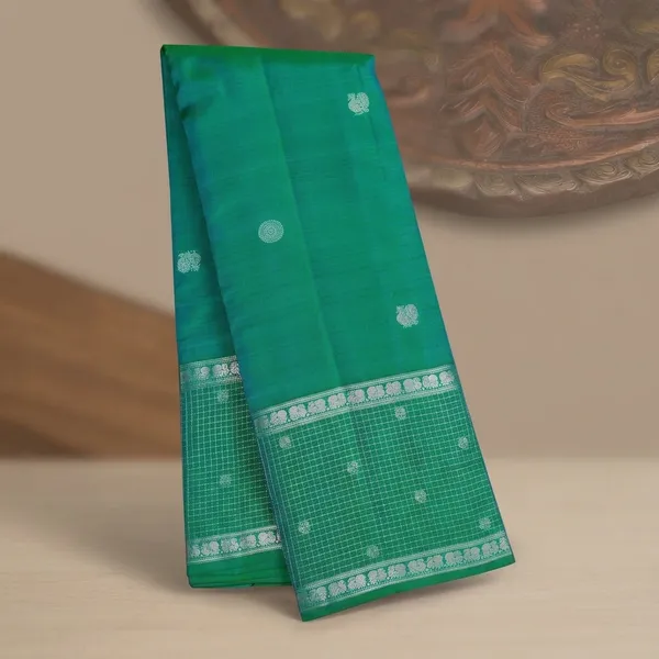 Peacock_Blue_Zariwork_Gold_Pure_Silk_Silk_Saree