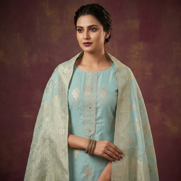 Light_Grey_Zariwork_Gold_Chanderi_Unstitched_Salwar_Suit