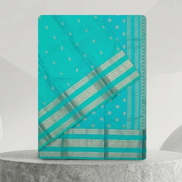 Sky_Blue_Zariwork_Gold_Pure_Silk_Silk_Saree