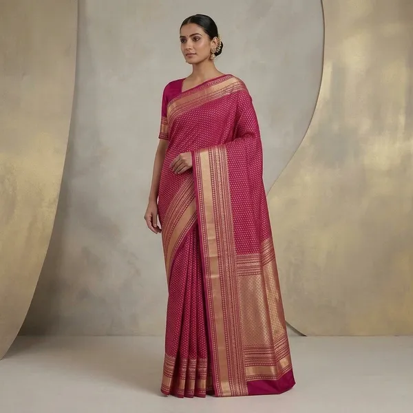 Wine_Zariwork_Gold_Pure_Silk_Silk_Saree