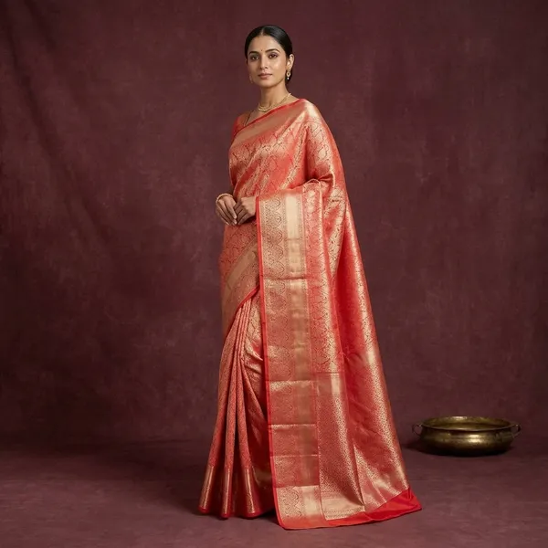 Orange_Zariwork_Gold_Silk_Silk_Saree