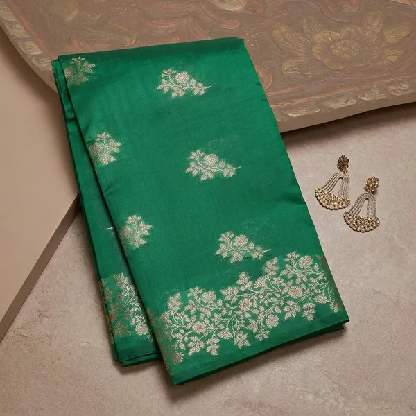 Rama_Green_Zariwork_Gold_Pure_Silk_Silk_Saree