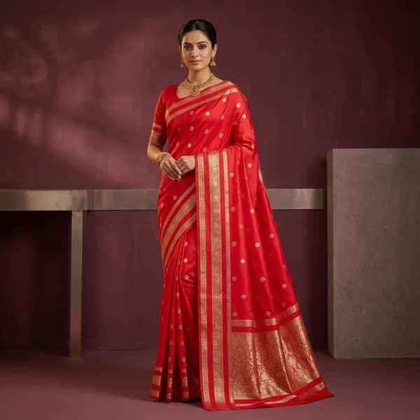 Red_Zariwork_Gold_Pure_Silk_Silk_Saree