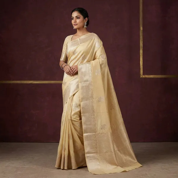 Lemon_Yellow_Zariwork_Gold_Pure_Silk_Silk_Saree