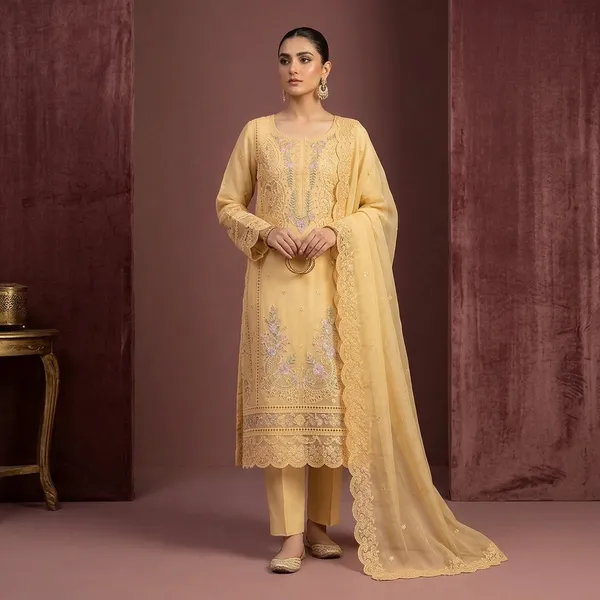 Yellow_Threadwork_Tissue_Unstitched_Salwar_Suit