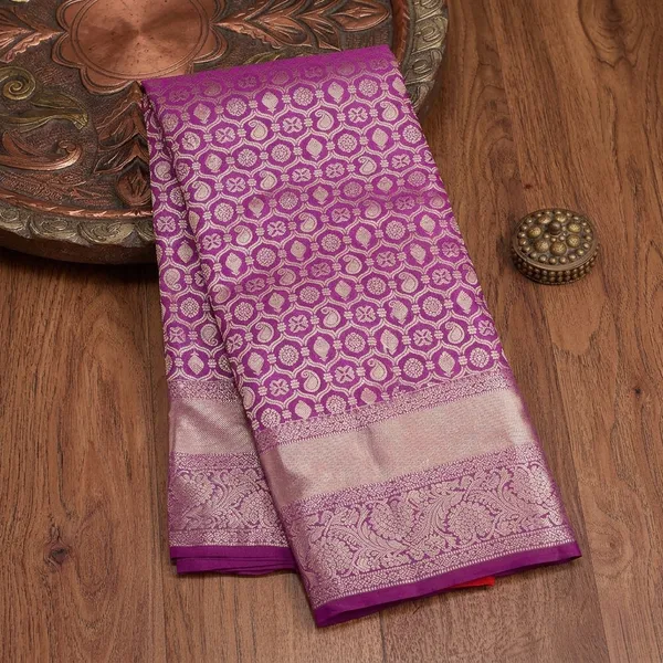 Purple_Zariwork_Silver_Silk_Silk_Saree
