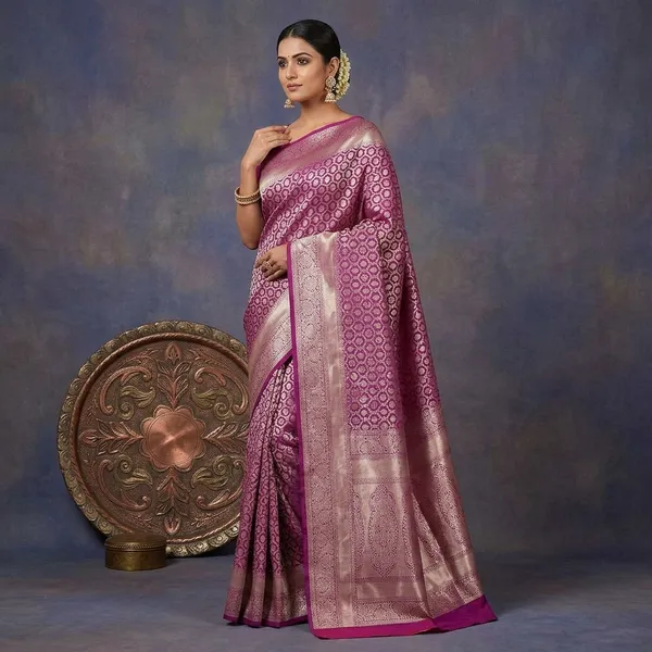 Purple_Zariwork_Silver_Silk_Silk_Saree