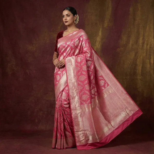 Pink_Zariwork_Gold_Silk_Silk_Saree