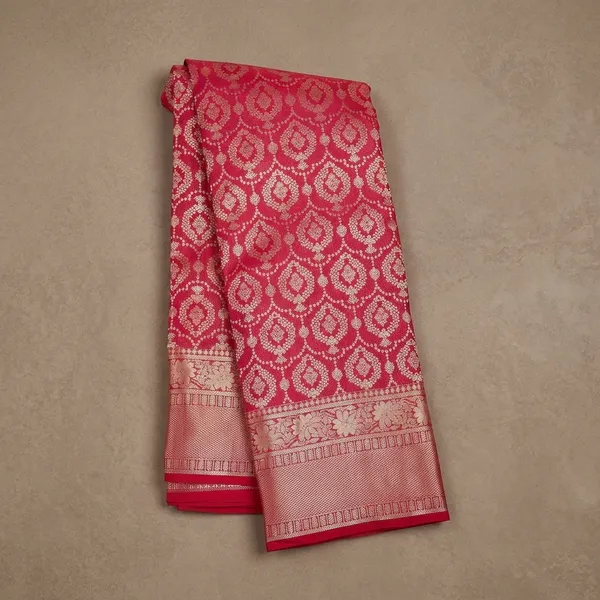 Rani_Pink_Zariwork_Gold_Pure_Silk_Silk_Saree