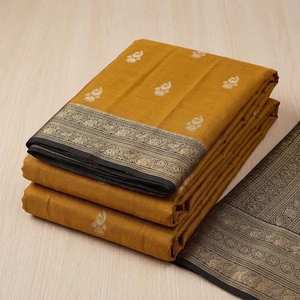 Mustard_Zariwork_Gold_Pure_Silk_Silk_Saree