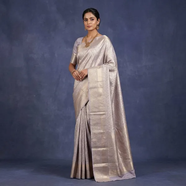Grey_Zariwork_Silver_Silk_Silk_Saree