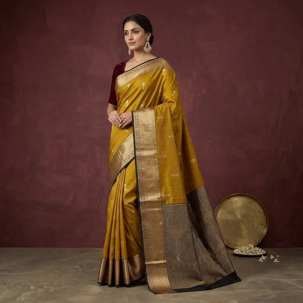 Mehendi_Zariwork_Gold_Silk_Silk_Saree