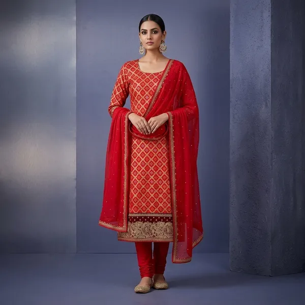 Red_Stonework_Silver_Georgette_Unstitched_Salwar_Suit