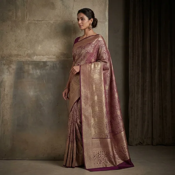 Purple_Zariwork_Silver_Silk_Silk_Saree