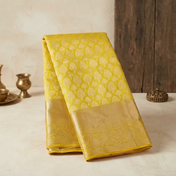 Yellow_Zariwork_Gold_Pure_Silk_Silk_Saree