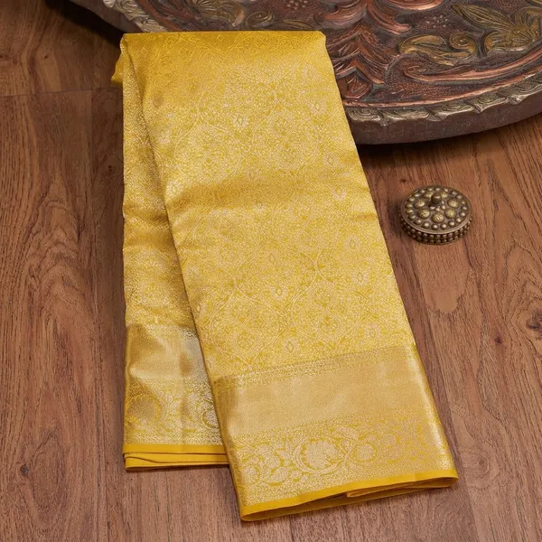 Yellow_Zariwork_Silver_Pure_Silk_Silk_Saree