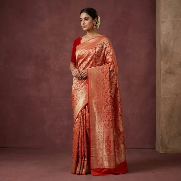Orange_Zariwork_Gold_Silk_Silk_Saree