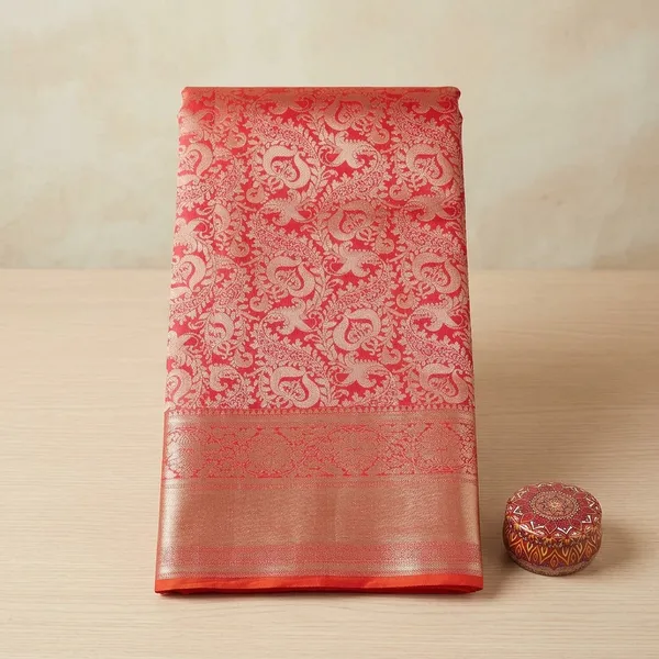 Orange_Zariwork_Gold_Silk_Silk_Saree