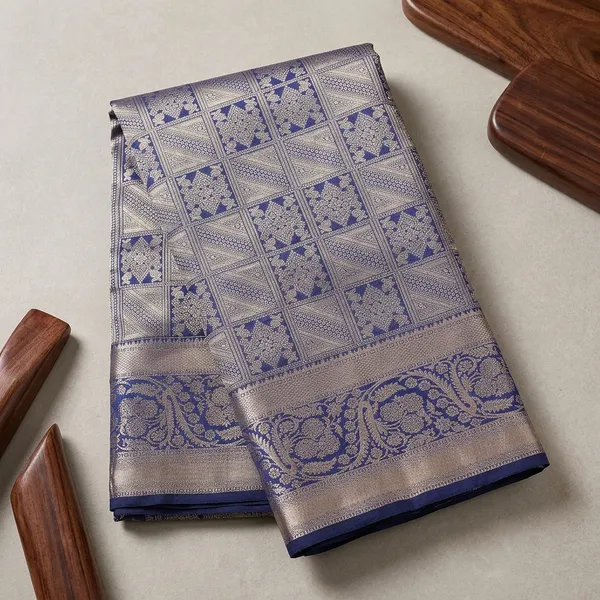 Navy_Blue_Zariwork_Gold_Silk_Silk_Saree