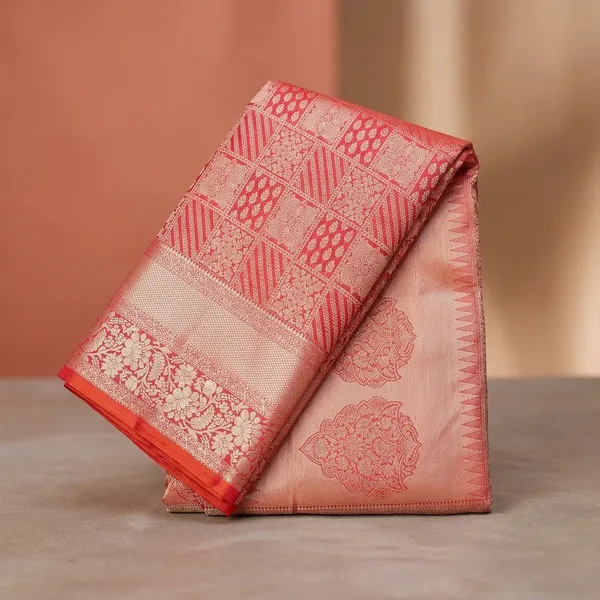 Orange_Zariwork_Gold_Pure_Silk_Silk_Saree