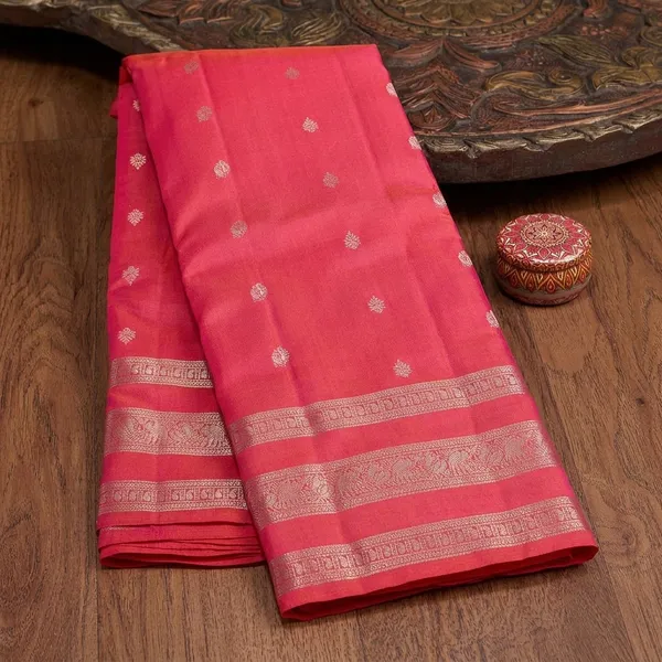 Rani_Pink_Zariwork_Gold_Pure_Silk_Silk_Saree