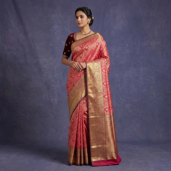 Rani_Pink_Kanjivaram_Pure_Silk_Saree