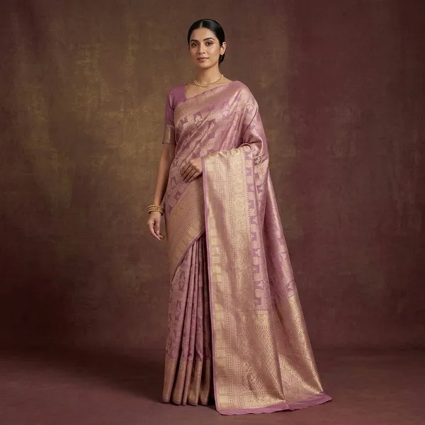 Mauve_Kanjivaram_Pure_Silk_Saree