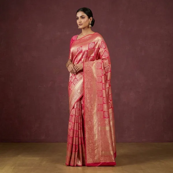 Orange_Zariwork_Gold_Silk_Silk_Saree