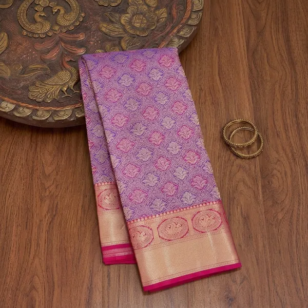 Purple_Silk_Jaal_Saree_With_Matching_Blouse_Piece