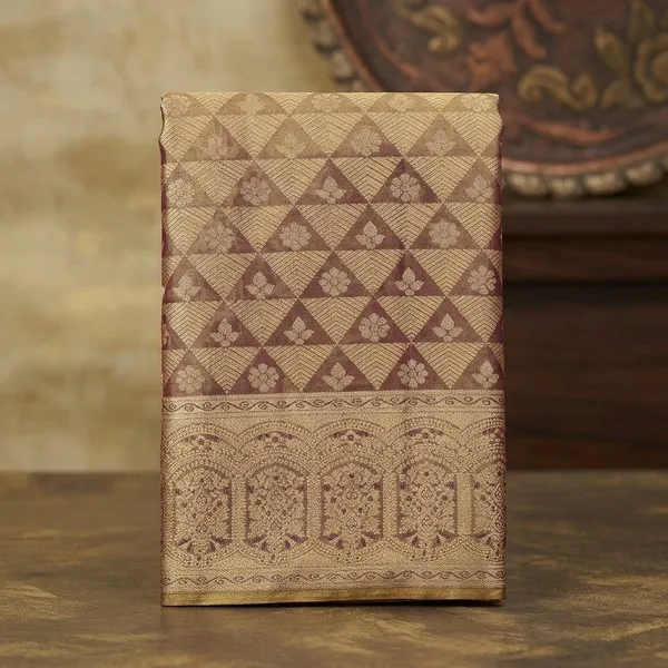 Mauve_Dharmavaram_Pure_Silk_Saree