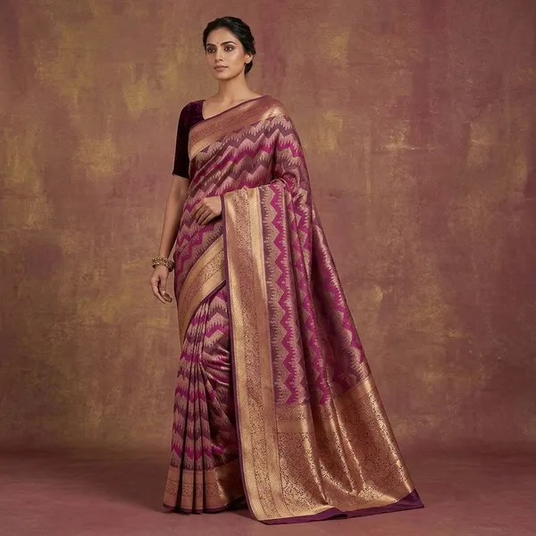 Wine_Kanjivaram_Pure_Silk_Saree