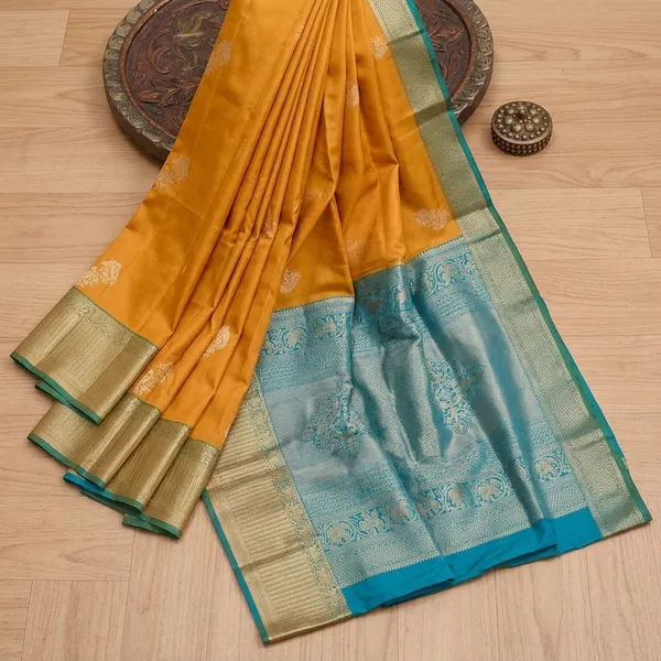 Mustard_Zariwork_Gold_Silk_Saree